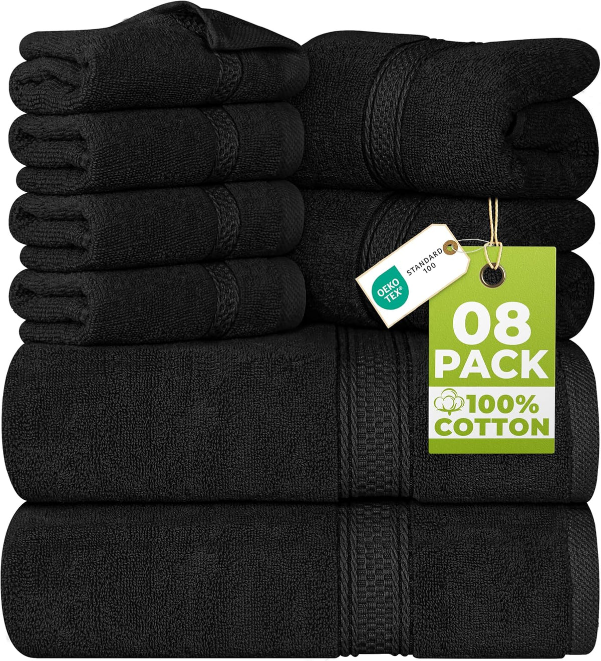 utopia towels 8 piece majestic plush luxury towel shown in use
