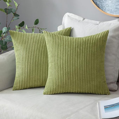 MIULEE Pack of 2 Pillow Covers Soft Soild Decorative Square Throw Pillow Covers by MIULEE