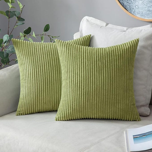 MIULEE Pack of 2 Pillow Covers Soft Soild Decorative Square Throw Pillow Covers by MIULEE