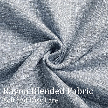 Vision Home Chambray Blue Pinch Pleated Full Blackout Curtains Room Darkening - Image 6