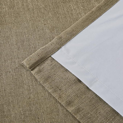 Vision Home Brown Pinch Pleated Full Blackout Curtains Linen Blended Room - Image 6