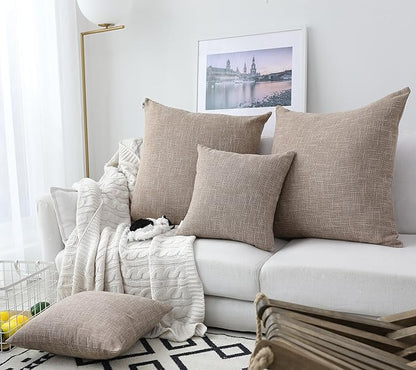 Kevin Textile Decor Burlap Pillow Covers Natural Style Lined Linen Throw Pillow - Image 5