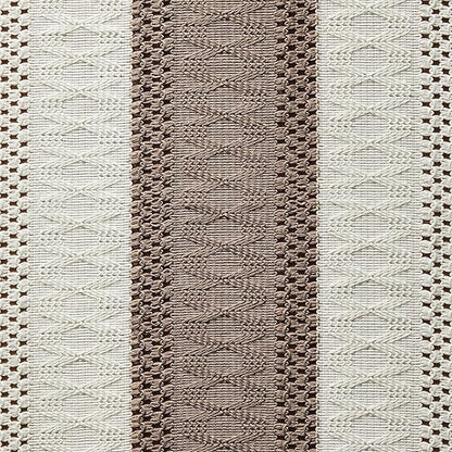 ZeeMart Macrame Style Bicolor Stitching Table Runner, 14 x 48 Inch Cocoa - Image 6