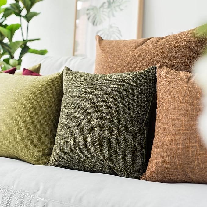Kevin Textile Textural Faux Linen Throw Cushion Cover Pillow Covers Shams - Image 7