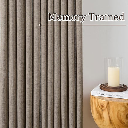 RAIN CITY 86 Inch Long Pinch Pleated Curtains Custom Length, Back Tab - Image 4