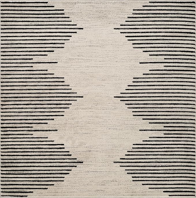 Rugshop Bohemian Stripe Stain Resistant High Traffic Living Room Kitchen - Image 2