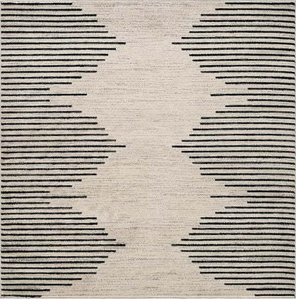 Rugshop Bohemian Stripe Stain Resistant High Traffic Living Room Kitchen - Image 2