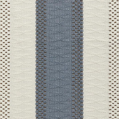ZeeMart Macrame Style Bicolor Stitching Table Runner, 14 x 48 Inch Navy/Ivory - Image 6