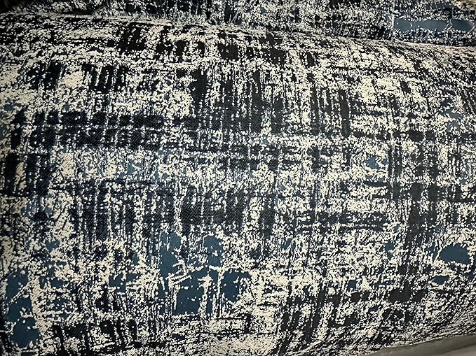 OctoRose 3 Side Zipper Upholstery Thick Linen Tweed Blue, Full Size Futon Cover - Image 2