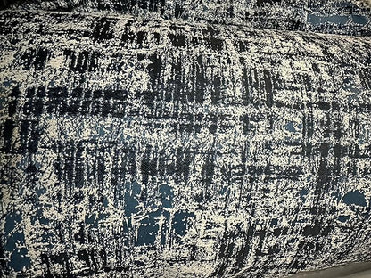 OctoRose 3 Side Zipper Upholstery Thick Linen Tweed Blue, Full Size Futon Cover - Image 2