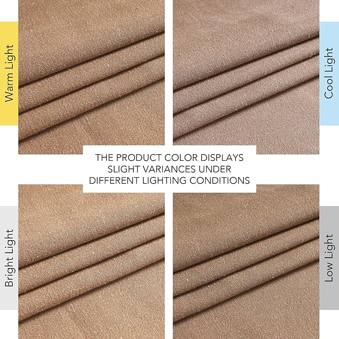 NICETOWN Linen Gold Brown Curtains - Image 7