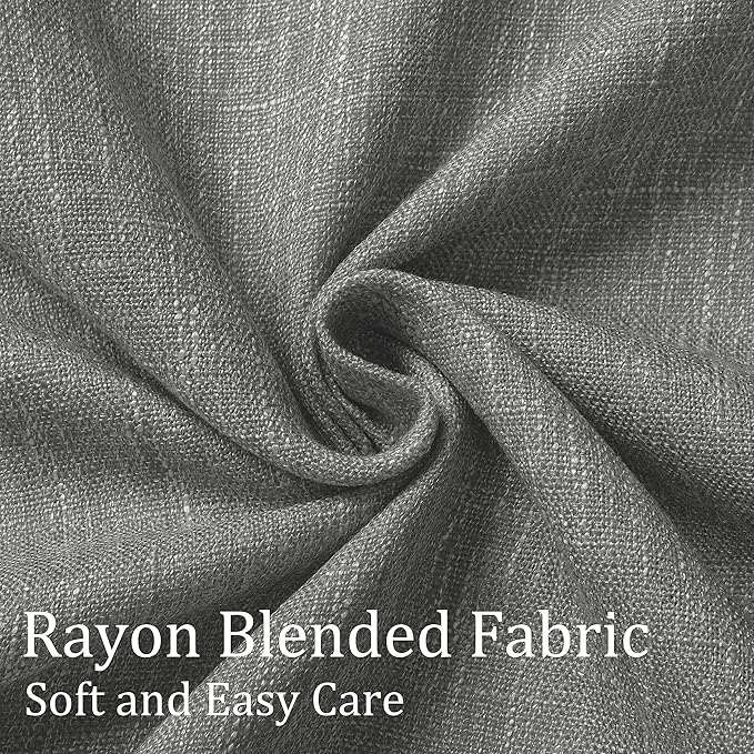 Vision Home Charcoal Grey Full Blackout Curtains Pinch Pleated Room Darkening - Image 5