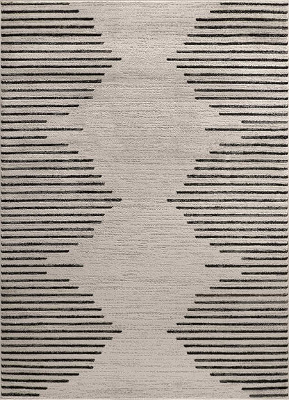 Rugshop Bohemian Stripe Stain Resistant High Traffic Living Room Kitchen - Image 2