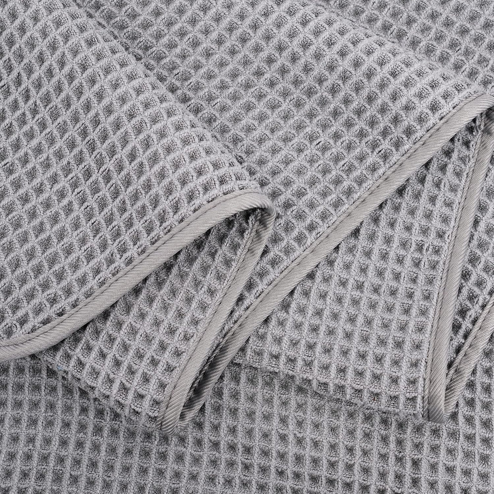 POLYTE 430 GSM Poly Blend Microfiber Quick Dry Waffle Bath Towel, 30x60 in