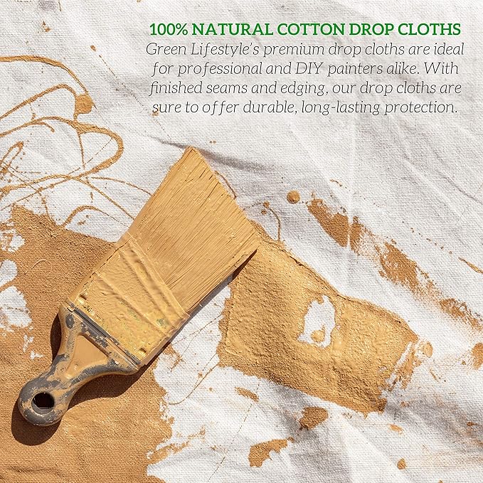 GREEN LIFESTYLE All Purpose Canvas Drop Cloths - Image 6