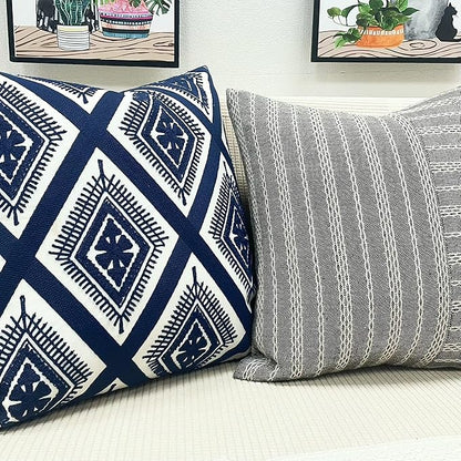 Slow Cow Embroidery Cushion Cover Decorative Invisible Zipper Throw Pillow Cover - Image 5