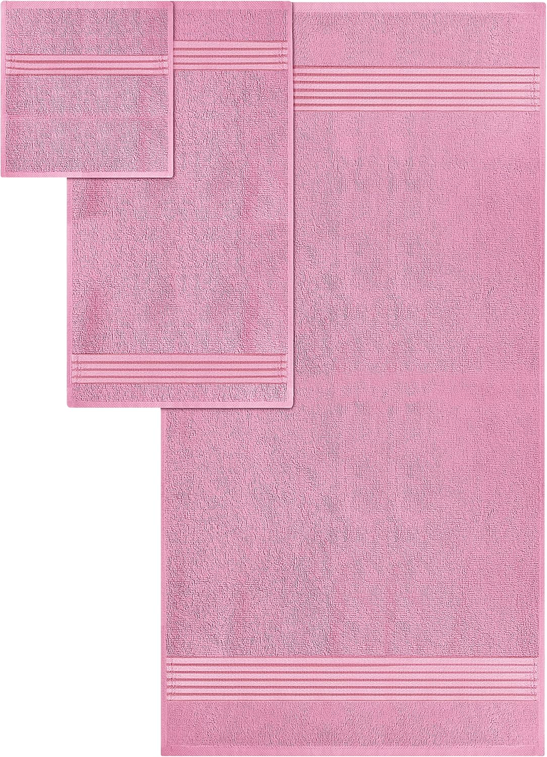 utopia towels 8 piece premium towel set, 2, front angle view