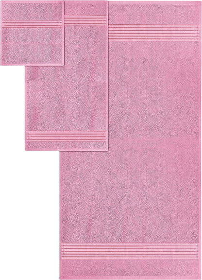 utopia towels 8 piece premium towel set, 2, front angle view