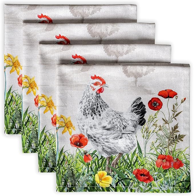 Maison d' Hermine Cloth Napkins Set of 4 100% Cotton Everyday Reusable Square by MaisondHermine