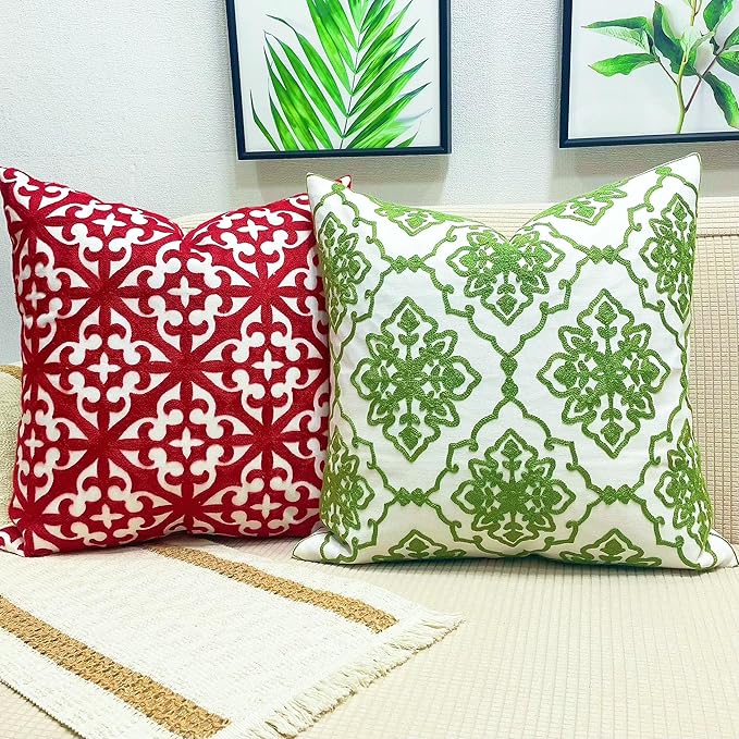 Slow Cow Embroidery Decorative Throw Pillow Cover - Image 5