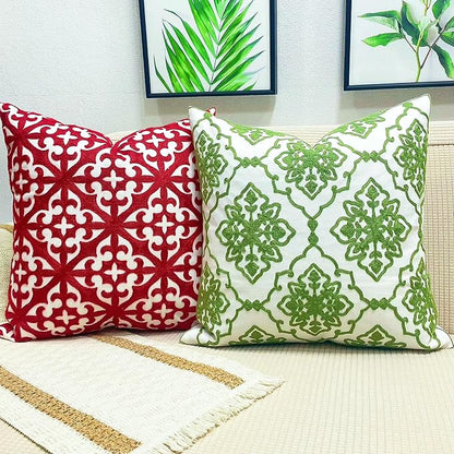 Slow Cow Embroidery Decorative Throw Pillow Cover - Image 5