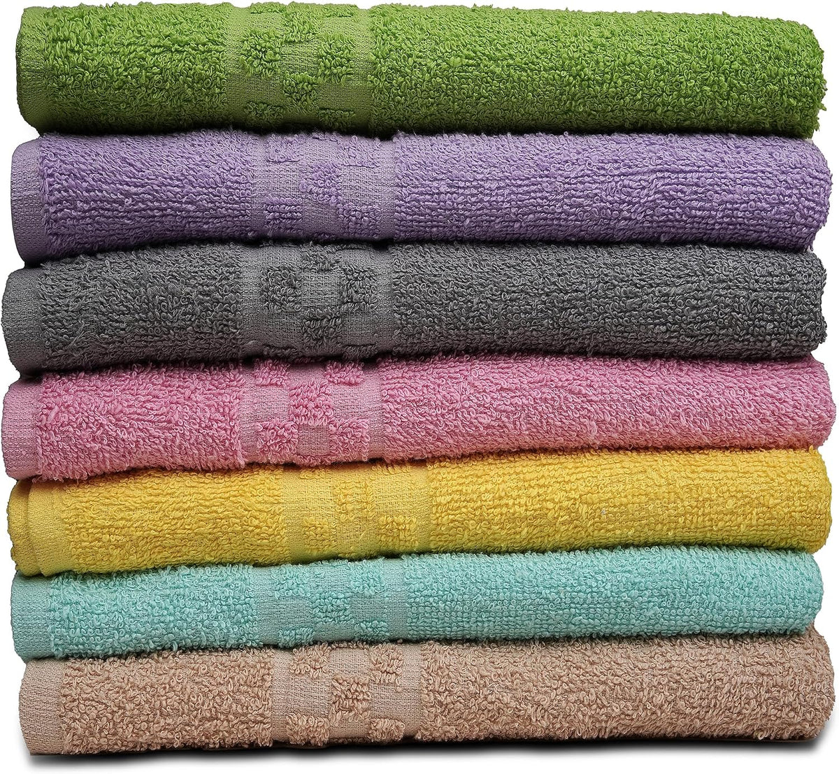 zuperia 7-pack bath towels - 30" x 54" shown in use