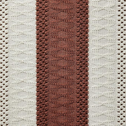 ZeeMart Macrame Style Bicolor Stitching Table Runner, 14 x 108 Inch - Image 6