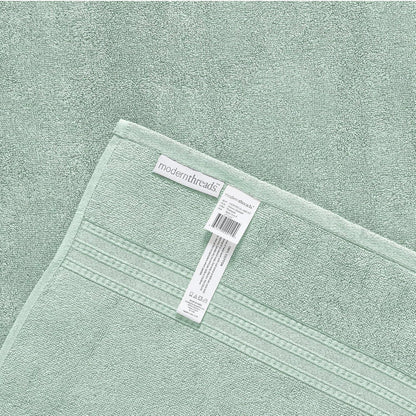 modern threads 6-piece 100% cotton damask medallion towel showing dimensions
