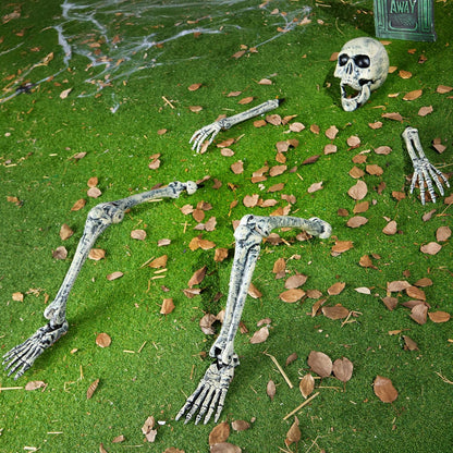 JOYIN 5 Pcs Halloween Skeleton Decorations Outdoor, Life Size Skeleton Yard Stakes, Groundbreaker Skulls Decor for Graveyard Yard Lawn Garden Ground Party Supplies