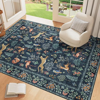 DUKINO 3x5 Rug, Washable Animal Area Rug - Image 2