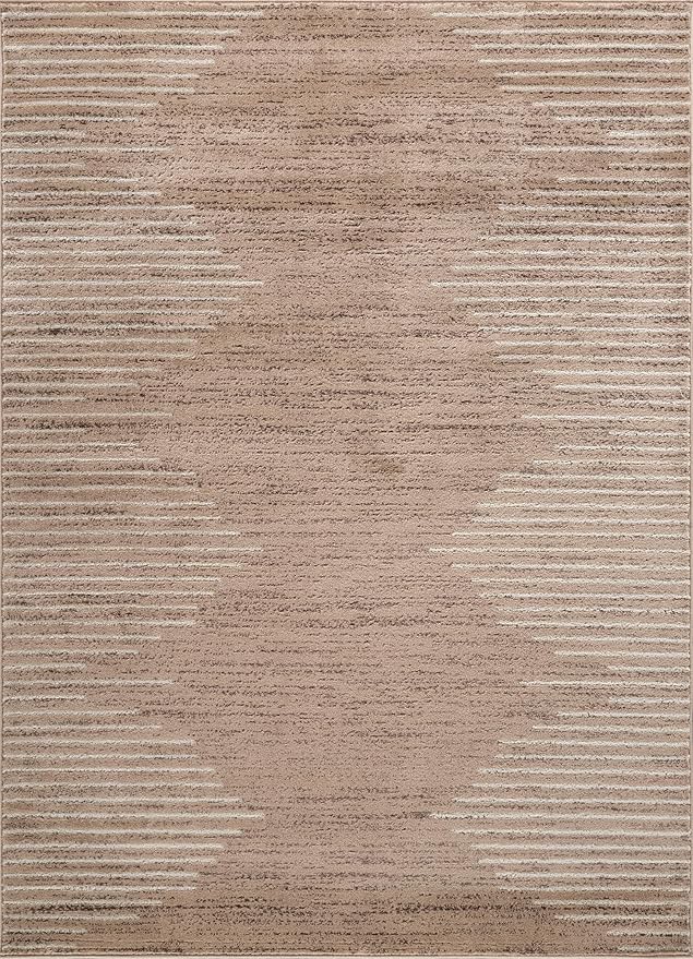 Rugshop Bohemian Stripe Stain Resistant High Traffic Living Room Kitchen - Image 3