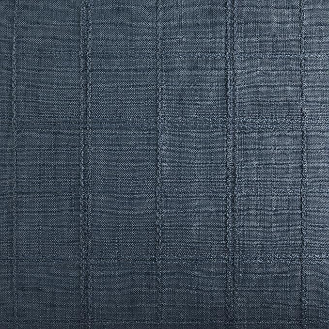 ZeeMart Linen Checked Throw Pillow Covers Set of 2, 18x18 Inch Allover Grid Navy - Image 7