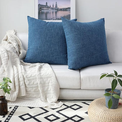Kevin Textile Pack of 2 Decorative 2 Tone Linen Pillow Covers Cushion Cover - Image 2