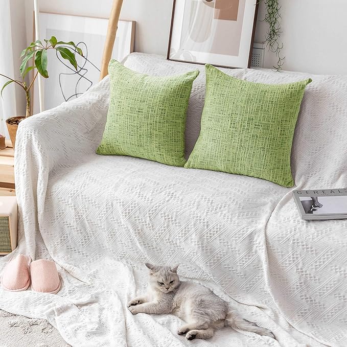 Home Brilliant Spring Pillow Covers 18x18 Accent Throw Pillow Covers Striped - Image 7
