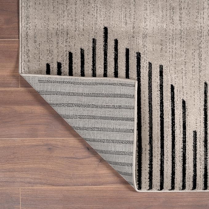 Rugshop Bohemian Stripe Stain Resistant High Traffic Living Room Kitchen - Image 5