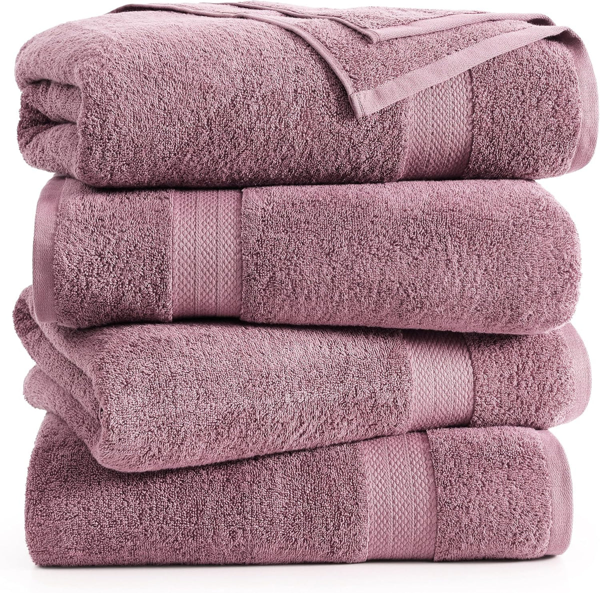 lane linen bath towel set quick dry 100% shown in use