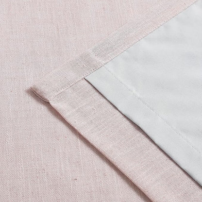 Vision Home Soft Pink Pinch Pleated Full Blackout Curtains Linen Blended Room - Image 7