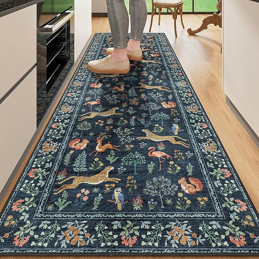 DUKINO 2.6x8 Rug for Hallway, Washable Kitchen Runner Rug by DUKINO