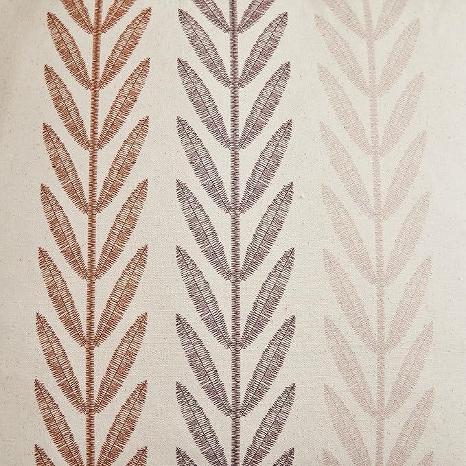 100% Cotton Farmhouse Leaves Throw Pillow Covers Set of 2, 16x16 Inch Mixed - Image 5