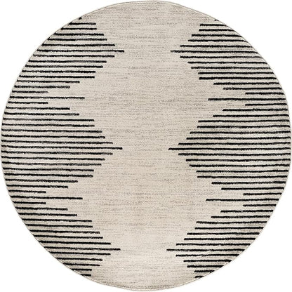 Rugshop Bohemian Stripe Stain Resistant High Traffic Living Room Kitchen - Image 2