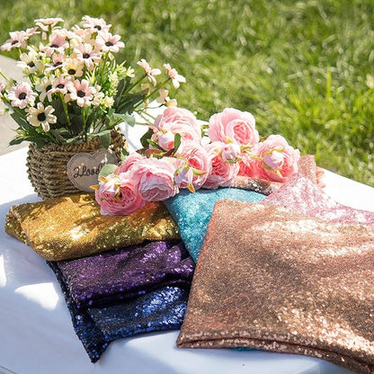 JYFLZQ Black Sequin Tablecloth - 90" Round Sparkly Glitter Metallic Table Cloths Table Cover Overly for Halloween, Retirement, Birthday Party, and Graduation Decorations