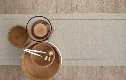 Solino Home Linen Natural Table Runner 108 Inches Long - Image 3
