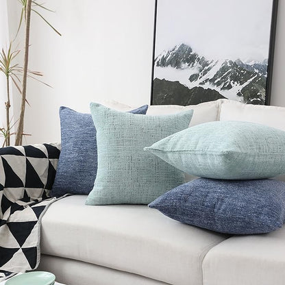 Home Brilliant Decor Throw Pillow Covers Supersoft Chenille Velvet Cushion Cover - Image 7