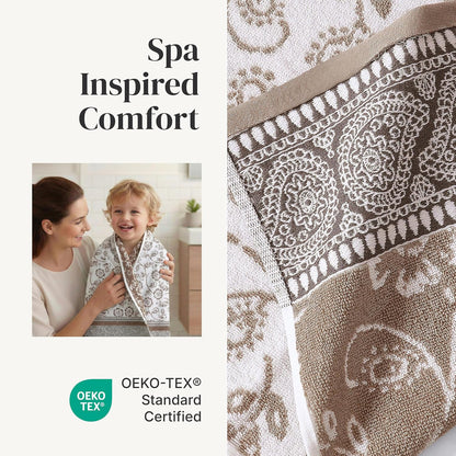 modern threads 6 piece bath towel set –, side view