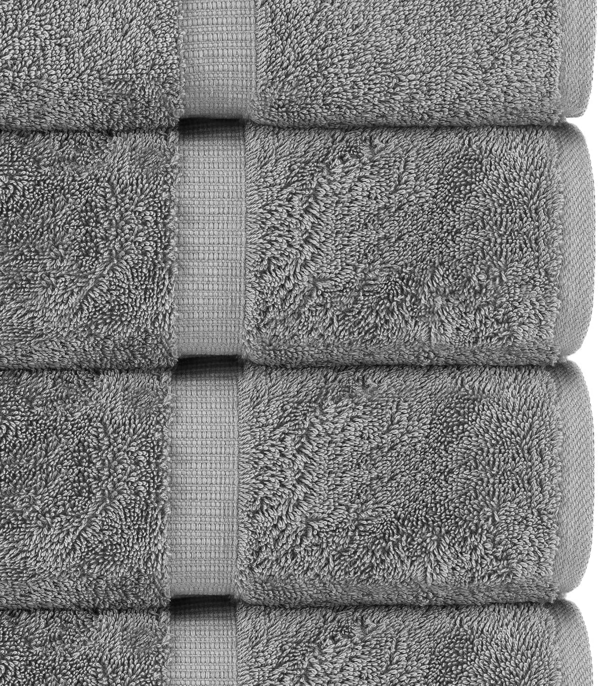 chakir turkish linens 100% cotton 4-pack bath towels, side view