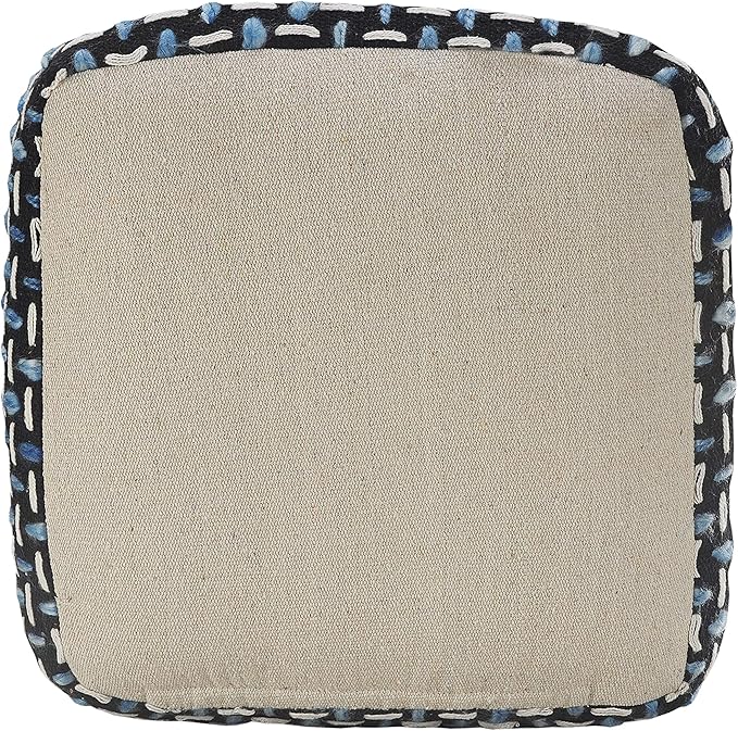 L. R. Resources, Inc. LR Home Hand-Woven Black/White/Blue Geometric Cotton - Image 7