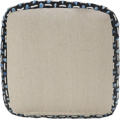 L. R. Resources, Inc. LR Home Hand-Woven Black/White/Blue Geometric Cotton - Image 7