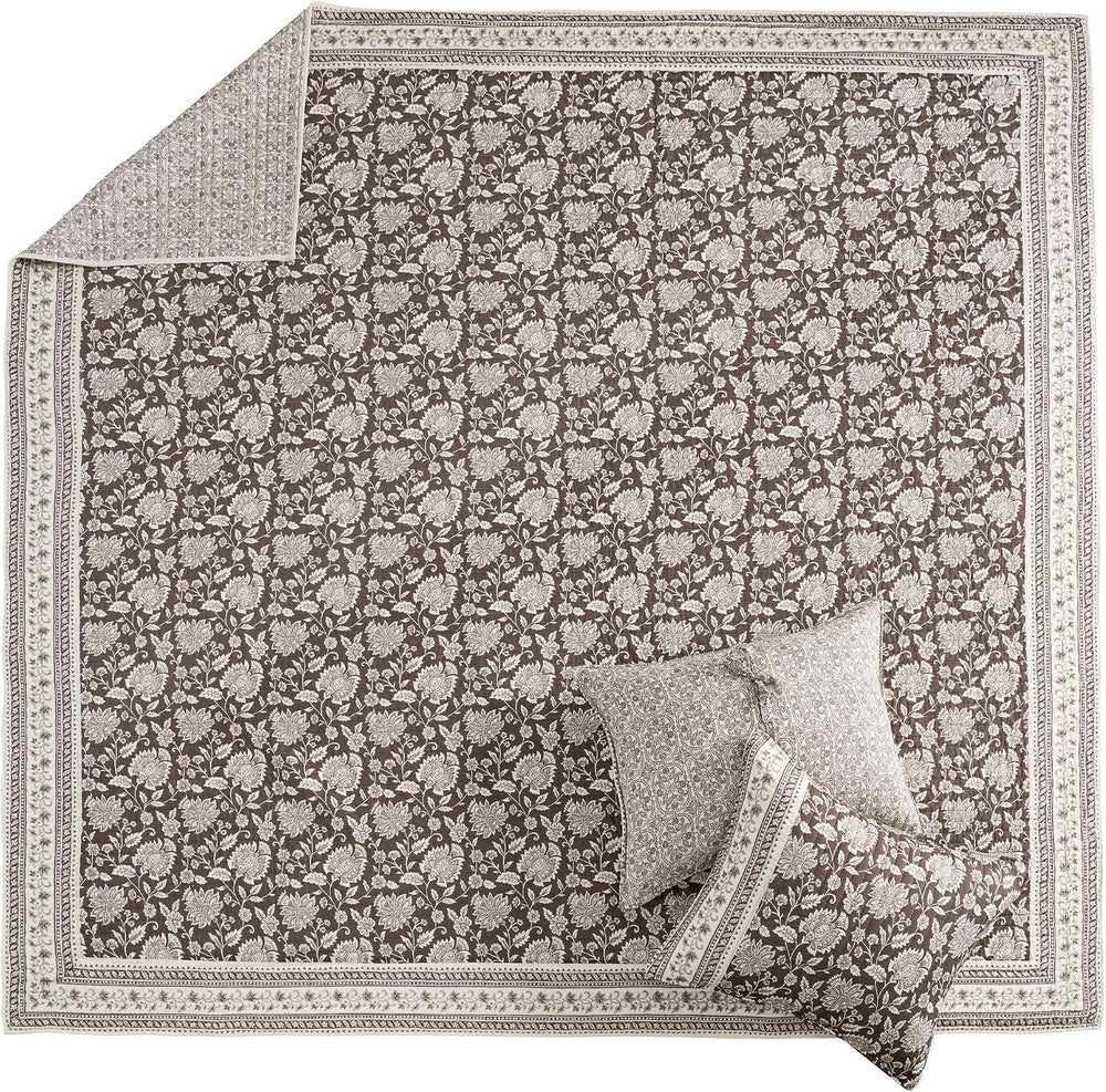 Levtex Home Adare Cocoa Reversible King/Cal King Quilt Set (106x92in) and 2 P...