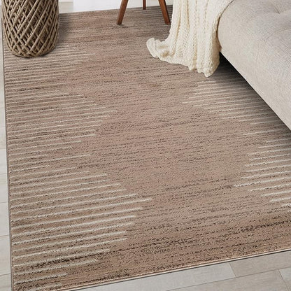 Rugshop Bohemian Stripe Stain Resistant High Traffic Living Room Kitchen - Image 8