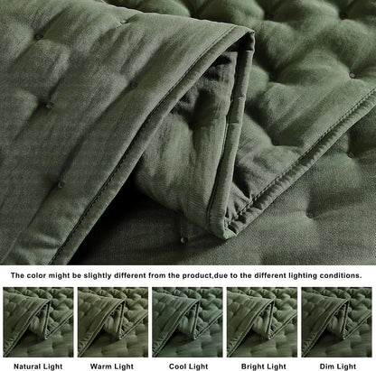 wdcozy olive green california cal king size quilt showing dimensions